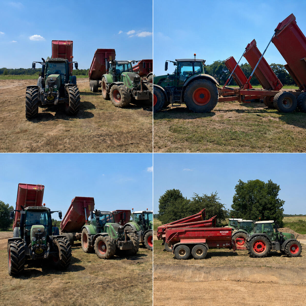 Fendt Traktoren im Feld bei Tageslicht Fendt Traktoren im Feld bei Tageslicht