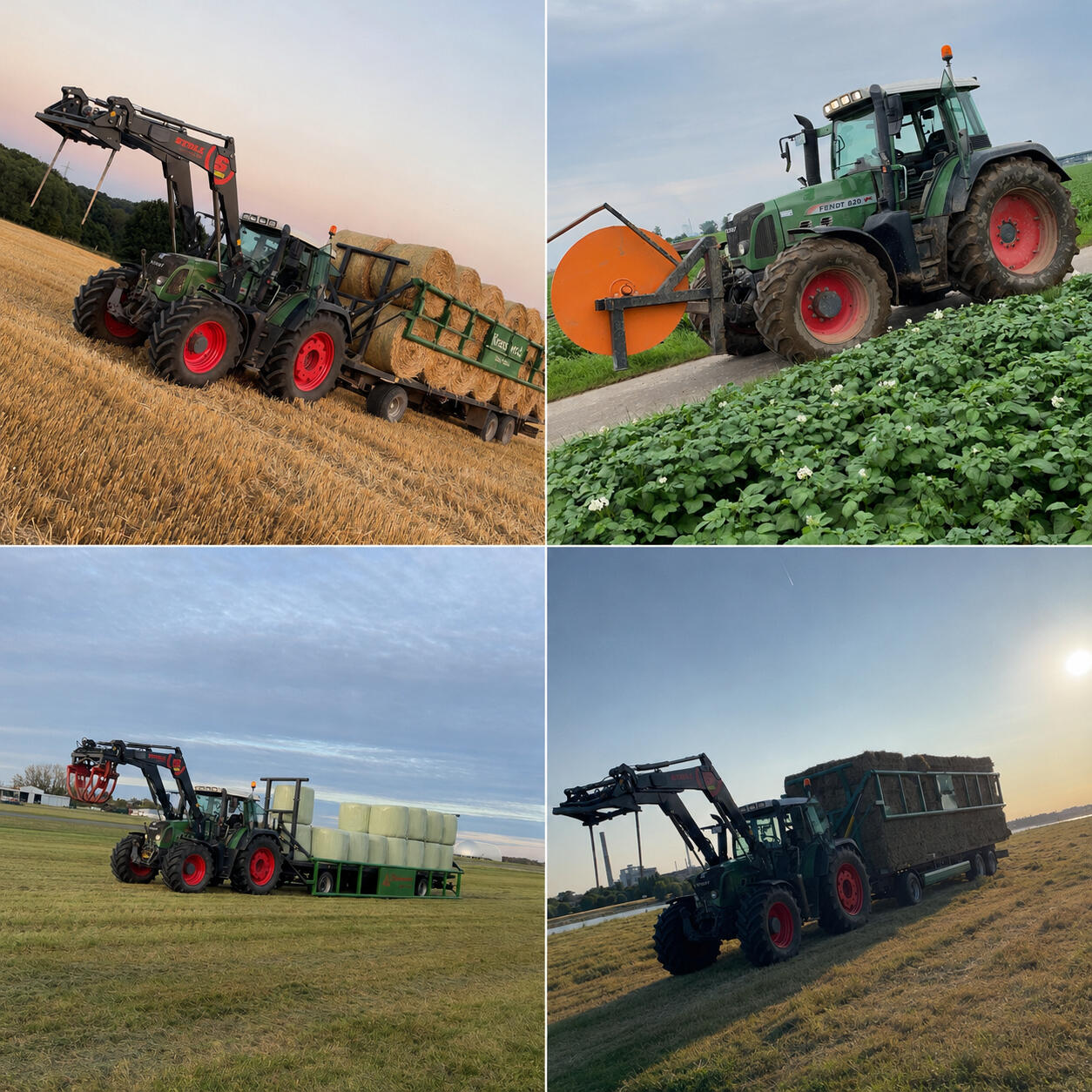 Fendt Traktoren im Feld bei Tageslicht Fendt Traktoren im Feld bei Tageslicht
